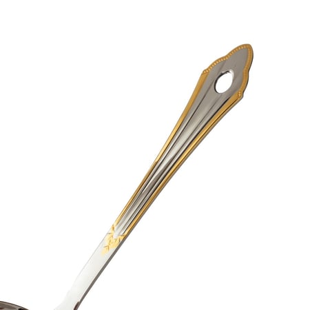 كبشة معدن استيل وذهبي مقاس وسط