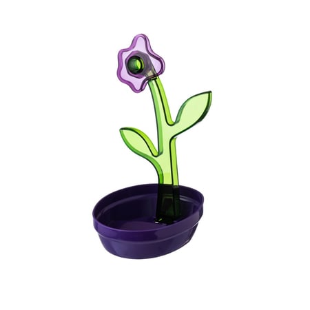 حامل ملاعق غرف بلاستيك الوان متعددة ديكور وردة