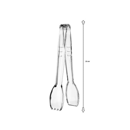 ملقط سلطة اكريلك شفاف