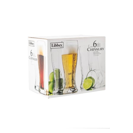 طقم كاسات زجاج 6 قطع شكل كوكاكولا 458 مل