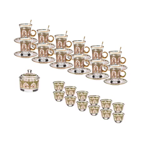 طقم قهوة وشاي 50 قطعة تركي