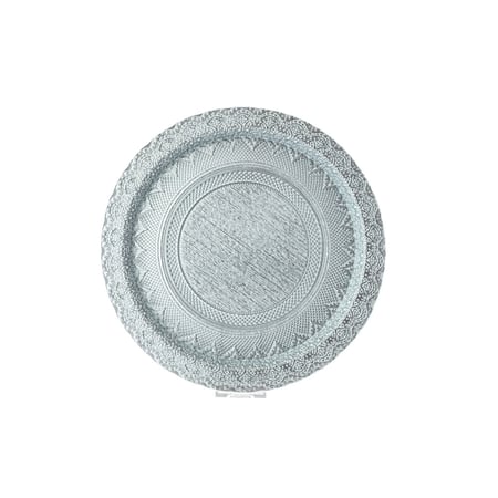 صحن كيك زجاج تركي بغطاء اكريلك