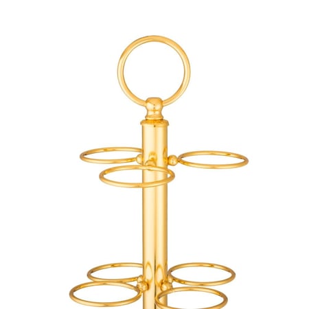 شيالة فناجين قهوة سعودي معدن ذهبي 12 خانة