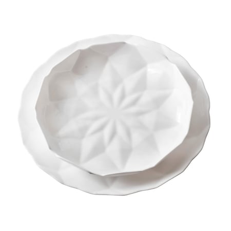 طقم عشاء اركوبال ابيض ناصع محجر 24 قطعة 6 اشخاص