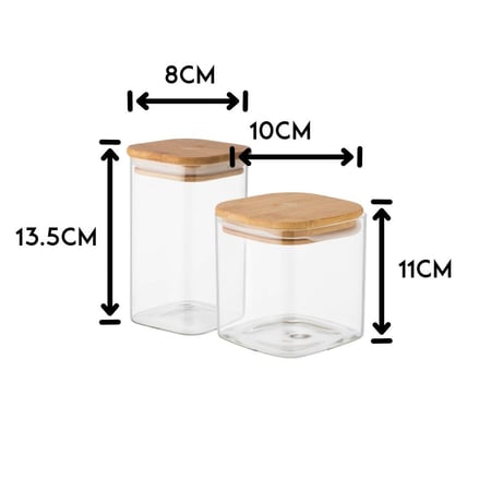 طقم علب سكر وشاي وبهارات  زجاج مع استاند خشب