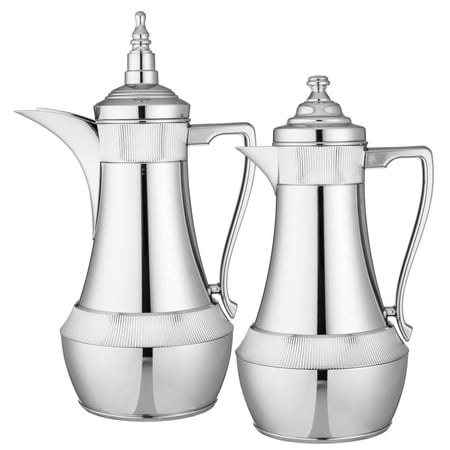 طقم ترامس السلطانة الفاخرة 2 قطعة كروم 1 لتر