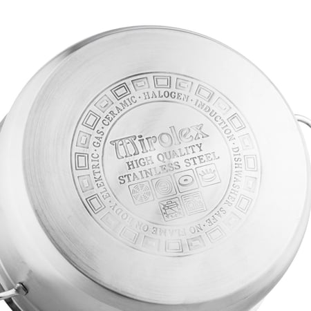 طقم قدور MIROLEX استيل 9 قطعة سادة