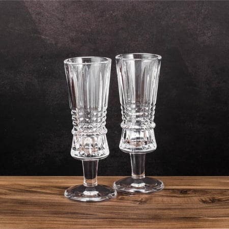 كاسات عصير زجاج محجر ميني  6 قطعة 70 مل