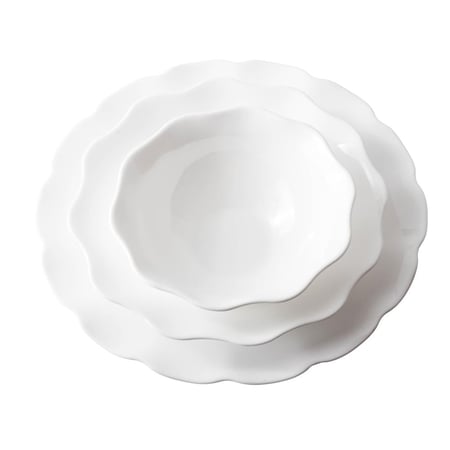 طقم عشاء اركوبال ابيض ناصع وردة 24 قطعة 6 اشخاص