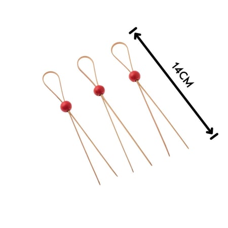 اعواد تمر وحلى خشب بمقبض حلقات 24 قطعة