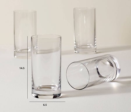 طقم كاسات زجاج تركي 12 قطعة 330 مل