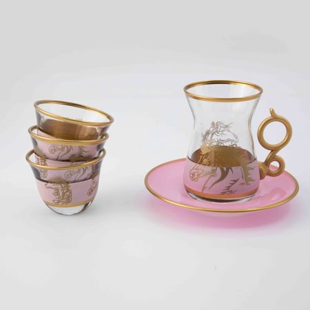 طقم قهوة وشاي 18 قطعة تركي