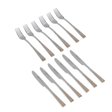 طقم شوكة مع سكين 12 قطعة