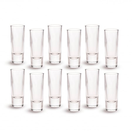 طقم كاسات تقديم زجاج صغيرة ترحيبي 12 قطعة 60 مل