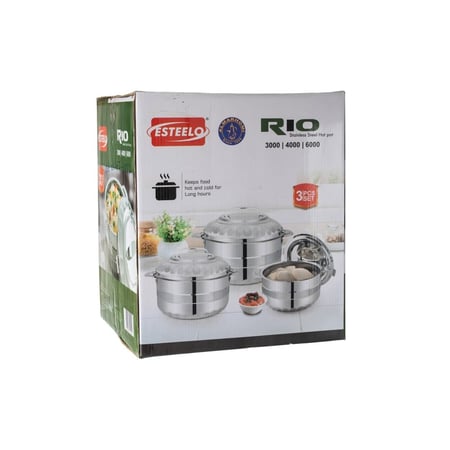 طقم حافظات استيل ريو 3 قطعة