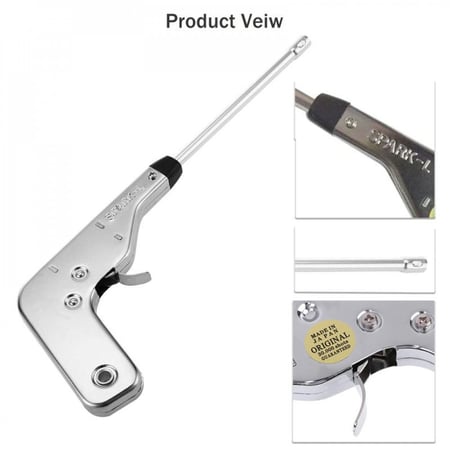 سبارك إل ولاعة يابانية إلكترونية مصنوعة من الستانلس ستيل - فضي - Spark-L