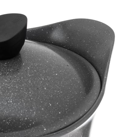 طقم قدور  جرانيت لاهويا 17 قطعة رمادي