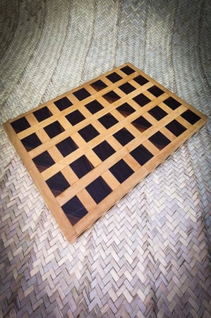 لوح تقطيع وتقديم End Grain خشب جوز وميبل