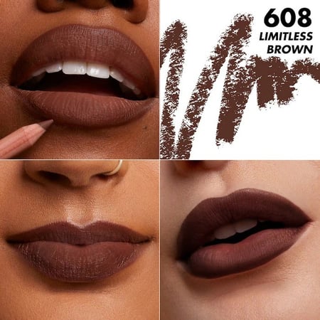 ميك اب فور ايفر قلم تحديد الشفاه ارتست - limiteless brow 608