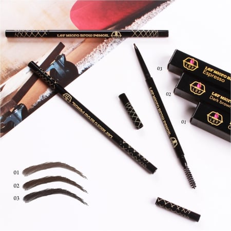 ليف قلم حواجب ميكرو نحيف جدا لرسم الحواجب شعره شعره - DARK BROWN 01