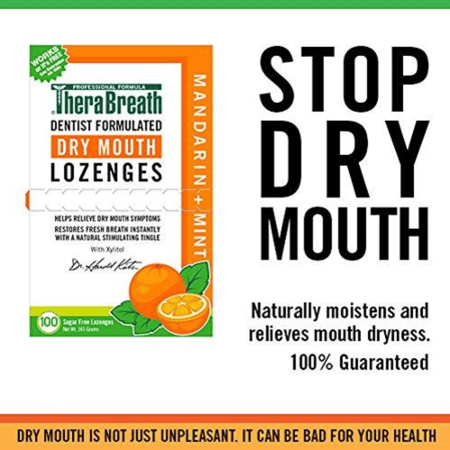 ثيرابريث علكة تعقيم وإزالة الروائح الكريهه لجفاف الفم بالنعناع 100 قطعه