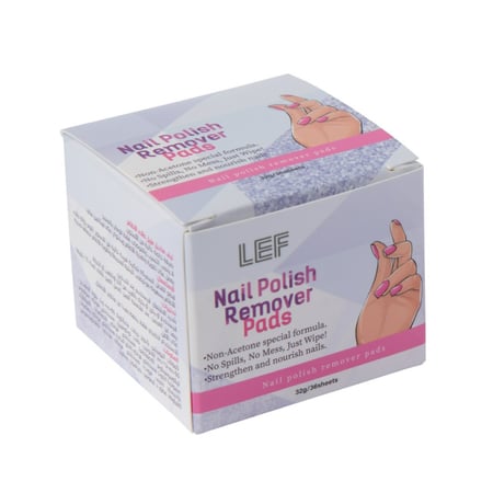 ليف مناديل مزيل طلاء الاظافر 36 قطعه