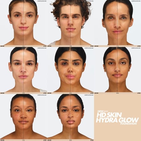 ميك اب فور ايفر كريم اساس اتش دي سكين هيدرا جلو - 2Y20 وارم نود