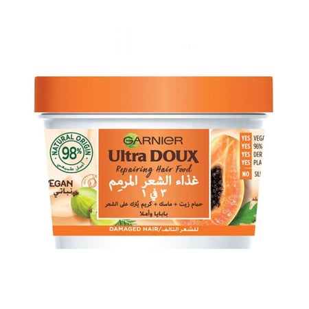 غارنييه كريم الترا دوكس 3في1 بنكهة البابايا والاملا - 360 مل