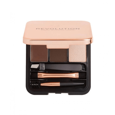 ميك اب ريفوليوشن طقم لنحت الحواجب دارك براون 2.2 جم