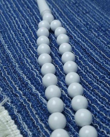 سبحة بكلايت ابيض ملكي طربزونة فضة