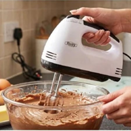 خلاط يدوي كهربائي من روي - 260 واط مع 7 سرعات - أبيض