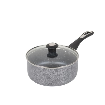 طقم قدور جرانيت غير لاصق 7 قطع لون رمادي