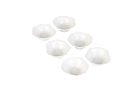 طقم قوالب سيراميك 6 حبات  لون أبيض