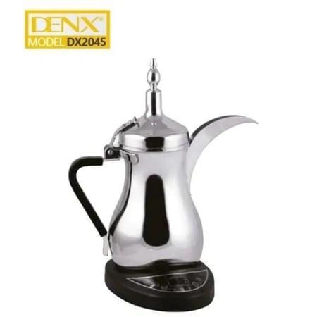 طقم دلة قهوة كهربائية DENX DX2045  سعة 600 مل ستانلس ستيل متعدد الاستخدامات 800 واط