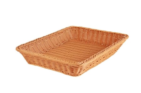 سلة خوص لتقديم الفواكه والمكسرات لون   بيج