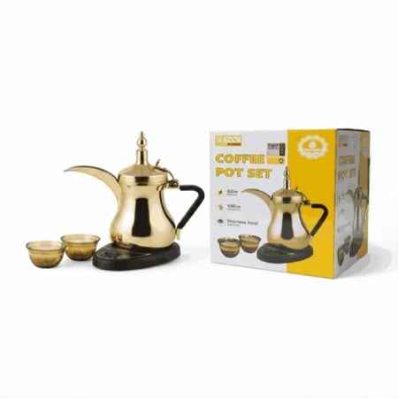 دلة قهوة عربية كهربائية دينكس DX3807 سعة 600 مل بتصميم تراثي فاخر