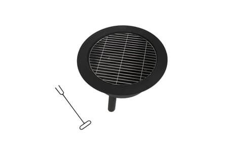 منقل تدفئة وشوي دائري بأرجل (اسود)