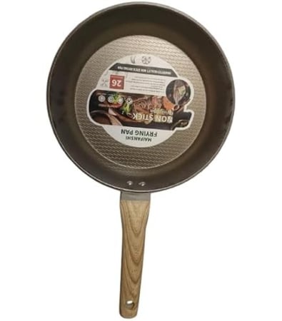 مقلاة غير لاصقة  بقطر 26 سم، تتميز بطلاء رخامي متين ومقبض خشبي مريح.