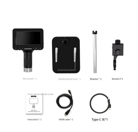 مجهر الكتروني مناسب للصيانة ( شاشة + منفذ HDMI  )