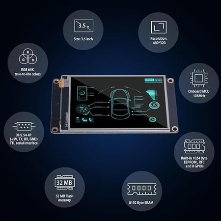 Nextion 3.5 HMI شاشة