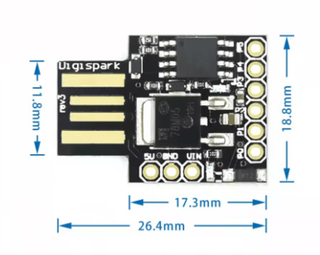 لوحة Digispark Rev3 Attiny85 متوافق مع Arduino عبر USB