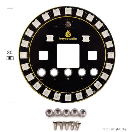 لوحة شيلد حلقية LED RGB لمايكروبت