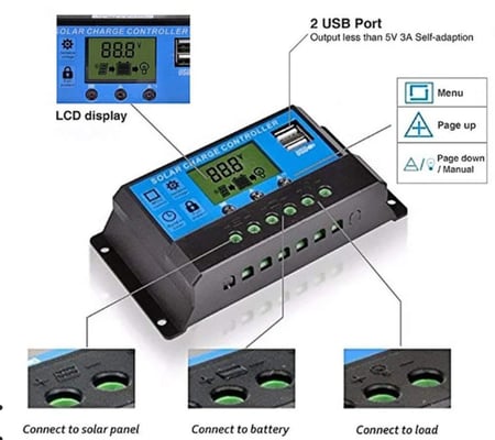 شاحن بطارية من لوح شمسي