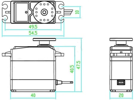 محرك سيرفو 360 درجة MG996R- متجر جيم الالكترونيات- مدينة جدة