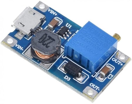 محول جهد رافع MT3608 بمدخل Micro USB- متجر جيم الالكترونيات