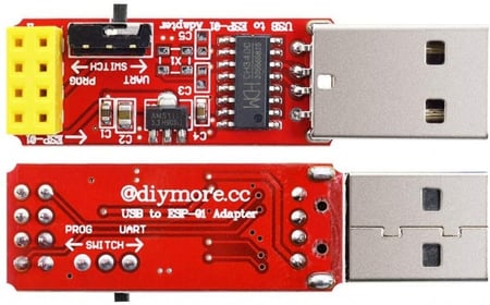 وصلة برمجة ESP-01 بمفتاح تبديل