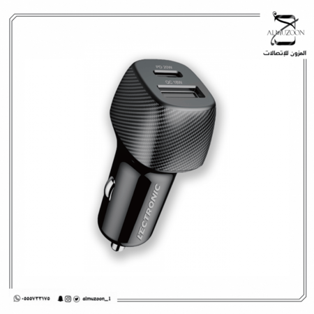 شاحن سيارة 38w بمنفذ PD ليكترونك