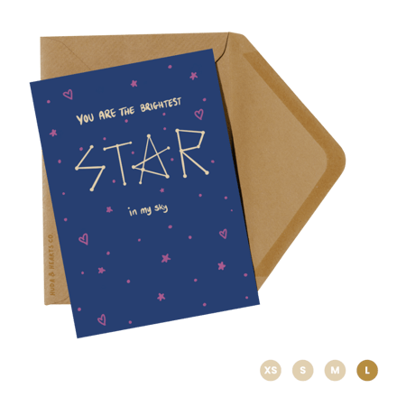 ‏بطاقة إهداء | You are the brightest star in my sky