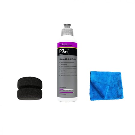 بكج ملمع بي ثري 250 مل وقماش واكس واسفنج تلميع من جي بي ار