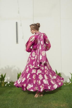 فستان شيفون مورد